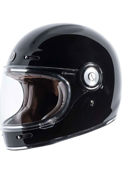 T-1 Newport Kapalı Motosiklet Kaskı Siyah