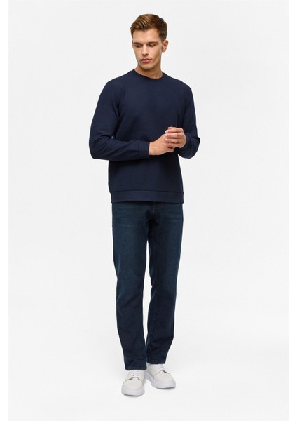 O Yaka Waffle Erkek Sweat SW2013700006 Lacivert fırsatları