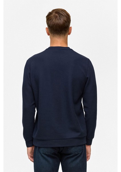 O Yaka Waffle Erkek Sweat SW2013700006 Lacivert indirimleri
