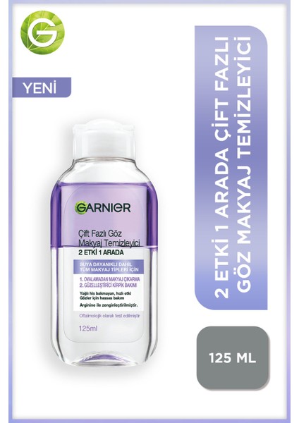 Çift Fazlı Göz Makyaj Temizleyicisi 2 Etki 1 Arada 125 ml