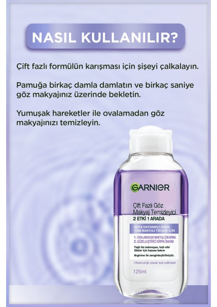 Çift Fazlı Göz Makyaj Temizleyicisi 2 Etki 1 Arada 125 ml fırsatları