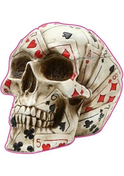 Kabartmalı Yeni Gülen Kuru Kafa Motor ve Oto Sticker 7x7 cm Ölçüsünde