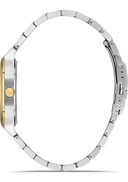 RMS.1.AG1611.08-C Kristal Cam Takvimli 5 Atm Suya Dayanıklı Metalik-Altın Renk Erkek Kol Saati modelleri