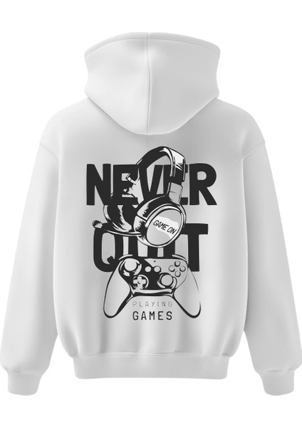 Asla Bırakma Oversize Hoodie