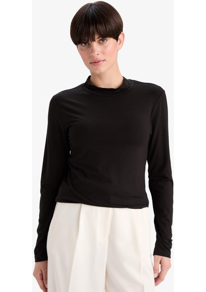 Bisiklet Yaka Uzun Kollu Üst-Fall In LOVE F5034AX25WN modelleri