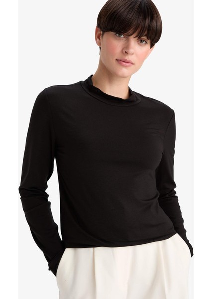 Bisiklet Yaka Uzun Kollu Üst-Fall In LOVE F5034AX25WN fırsatları