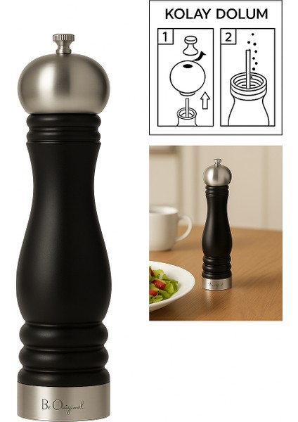 Brussels 12 cm Piano Karabiber Değirmeni – Paslanmaz Çelik Öğütücü fiyatları