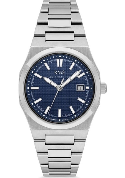 RMS.1.AG1611.03-W Kristal Cam Takvimli 5 Atm Suya Dayanıklı Metalik Renk Erkek Kol Saati