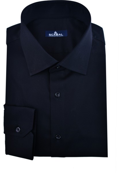 Erkek Siyah %100 Pamuk Gömlek