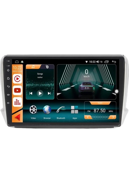 Peugeot 208/2008 2014/2018 Androidauto/carplay Multimedya