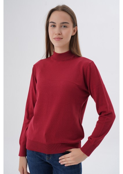 Kadın %100 Organik Pamuk Yarım Balıkçı Yaka Triko Kazak Örme Bluz TRIST-6104 fiyatları