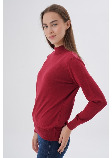 Kadın %100 Organik Pamuk Yarım Balıkçı Yaka Triko Kazak Örme Bluz TRIST-6104 indirimleri
