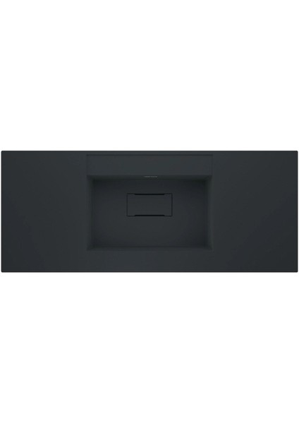 Flatstone 70X50 Siyah Etajerli Granit Banyo Lavabosu