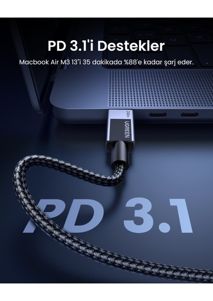 Usb-C To Usb-C 240W Pd Hızlı Şarj Kablosu, Uzay Girişi, 1m, 45067 fırsatları