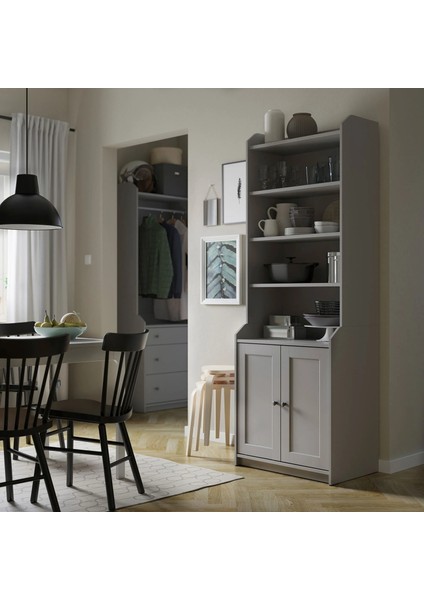 Hauga Açık Dolap Gri 70 x 199 cm fırsatları