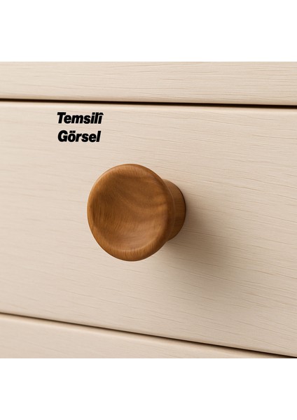 Mobilya Mutfak Dolap Dolabı Çekmece Kulpu Kulbu Kulp Düğme Açık Ceviz Plastik Tek Vidalı 10 Adet fiyatları
