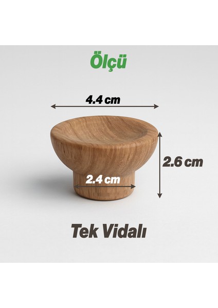 Mobilya Mutfak Dolap Dolabı Çekmece Kulpu Kulbu Kulp Düğme Açık Ceviz Plastik Tek Vidalı 10 Adet fırsatları