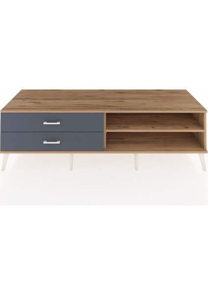 Kronos Tv Ünitesi Tek Raflı 2 Çekmeceli 176X59X51 Çam-Çam/antrasit