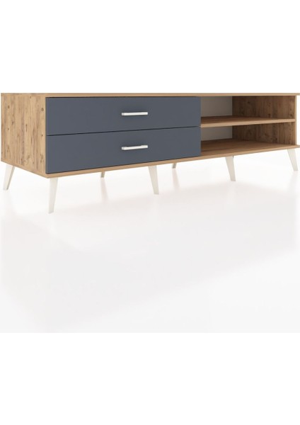 Kronos Tv Ünitesi Tek Raflı 2 Çekmeceli 176X59X51 Çam-Çam/antrasit fiyatları