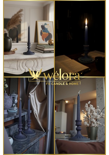 Wélora Şamdan Mum, Tek Parça, Özgün Tasarımlı Vintage/retro Organik Soya Mumu fiyatları