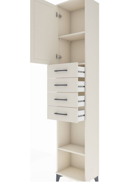 Arges Dolap 3 Raflı 4 Çekmeceli Tek Kapaklı 44X30X221 Aytaşı-Aytaşı indirimleri