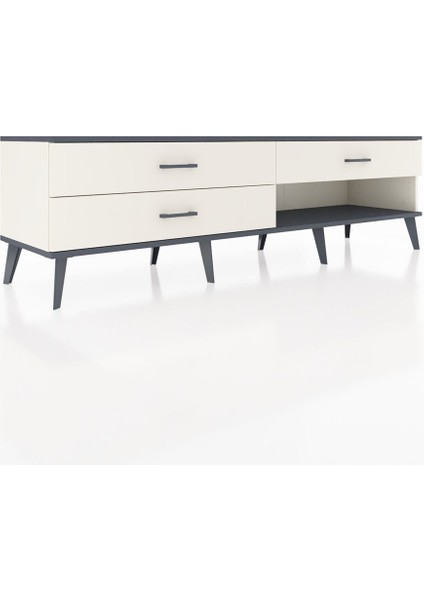 Hyperion Tv Ünitesi 3 Çekmeceli 176X44X51 Aytaşı-Antrasit/aytaşı fiyatları