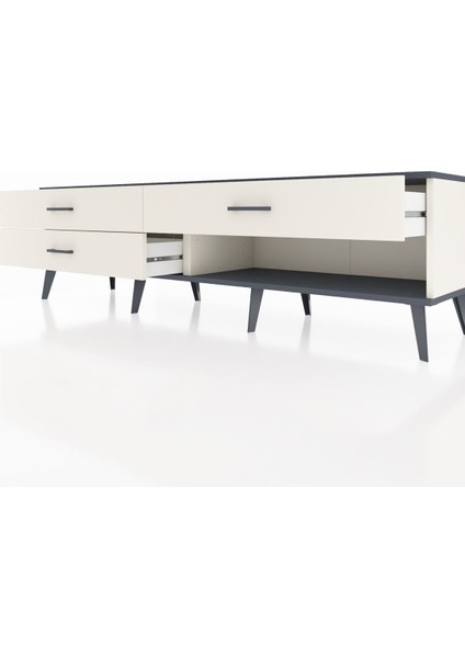Hyperion Tv Ünitesi 3 Çekmeceli 176X44X51 Aytaşı-Antrasit/aytaşı fırsatları