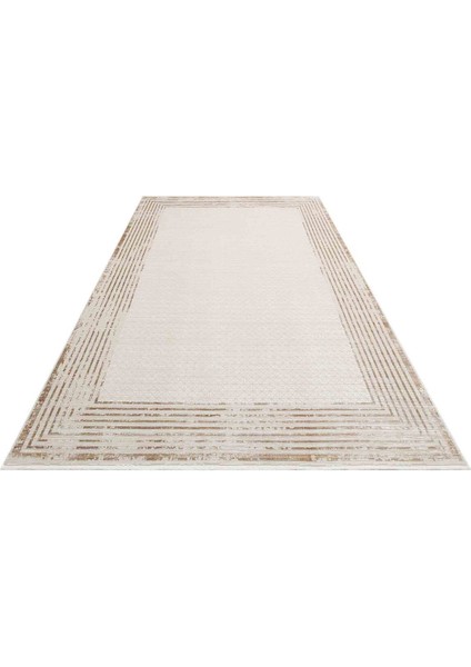 Mahal MHL 01 Krem Altın - Viskon Halı | Sık Dokuma Salon Halısı modelleri