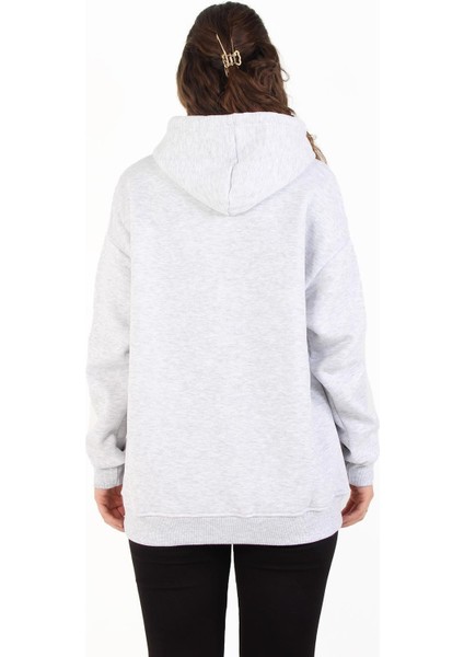 2502 Kapşonlu Cepli Üç Iplik Şardonlu Sweat