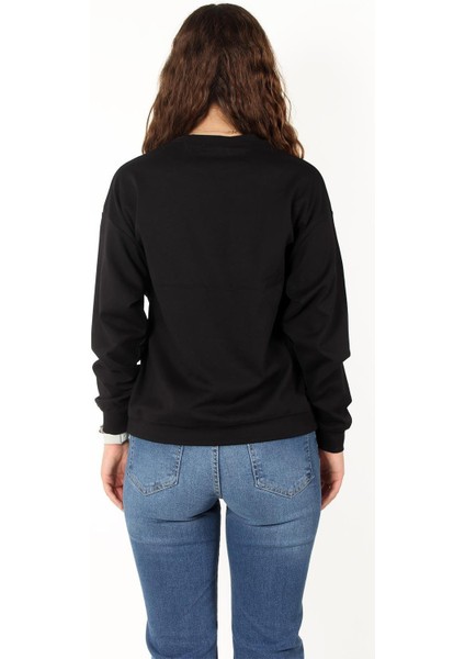 2676 Bisiklet Yaka Çelik Interlok Sweat