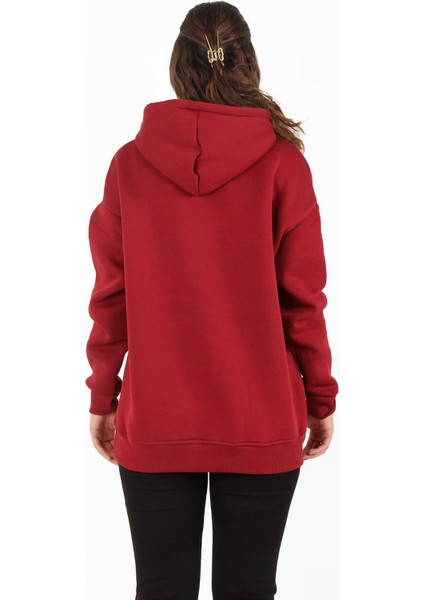 2502 Kapşonlu Cepli Üç Iplik Şardonlu Sweat