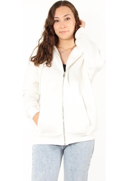2501 Fermuarlı Kapşonlu Sweat