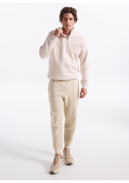 Dik Yaka Krem Erkek Sweatshırt 12299799 Jornewove Sweat Smu fiyatları