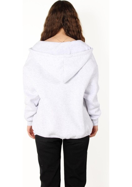 2501 Fermuarlı Kapşonlu Sweat