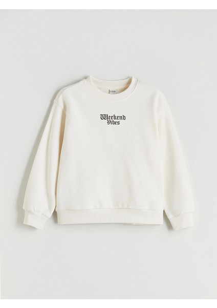 Lcw Kids Ekru Bisiklet Yaka Kız Çocuk Sweatshirt fiyatları