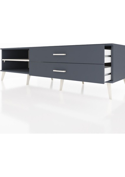Kronos Tv Ünitesi Tek Raflı 2 Çekmeceli 176X59X51 Antrasit-Aytaşı/antrasit fırsatları