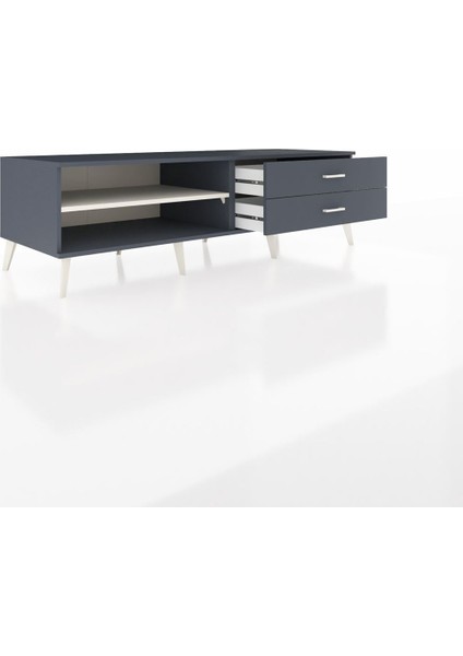 Kronos Tv Ünitesi Tek Raflı 2 Çekmeceli 176X59X51 Antrasit-Aytaşı/antrasit indirimleri