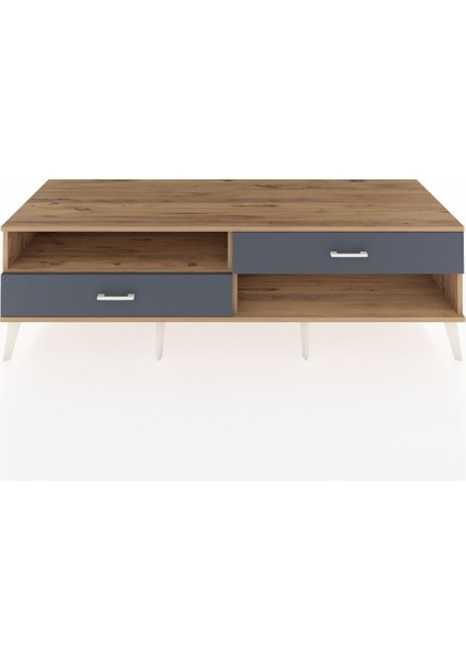 Kronos Tv Ünitesi Tek Raflı 2 Çekmeceli 176X59X51 Çam-Çam/antrasit