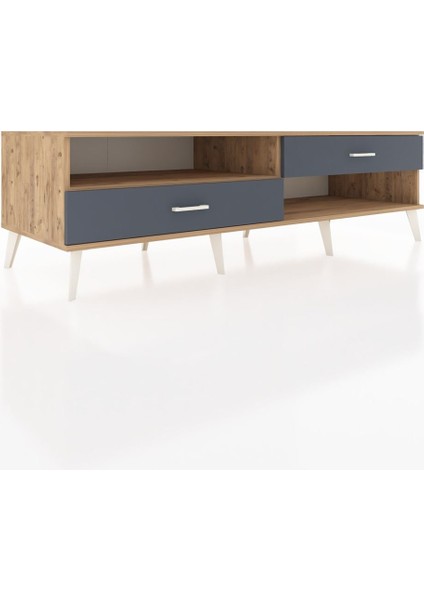 Kronos Tv Ünitesi Tek Raflı 2 Çekmeceli 176X59X51 Çam-Çam/antrasit fiyatları