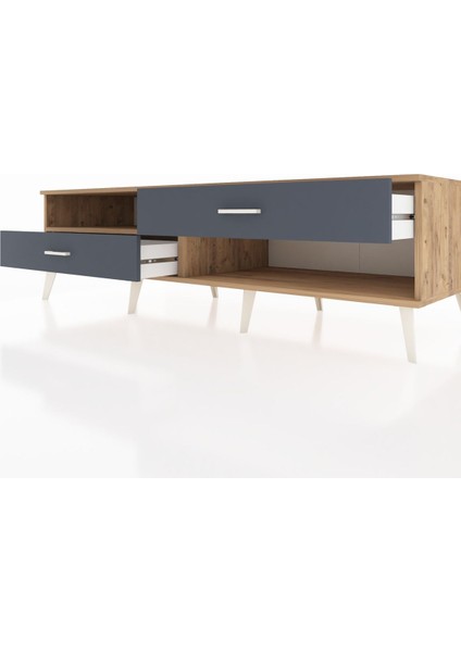 Kronos Tv Ünitesi Tek Raflı 2 Çekmeceli 176X59X51 Çam-Çam/antrasit fırsatları