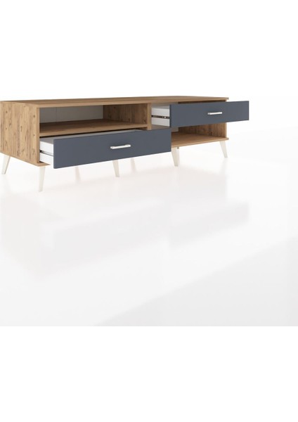 Kronos Tv Ünitesi Tek Raflı 2 Çekmeceli 176X59X51 Çam-Çam/antrasit indirimleri