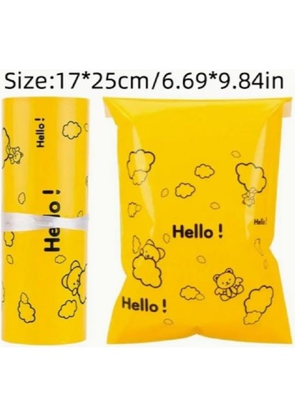 (50XADET) 1 Paket Cepsiz Su Geçirmez&kendinden Yapışkanlı&karikatür Ayı+Hello Tasarım Ürün Paketi Kargo Poşeti modelleri