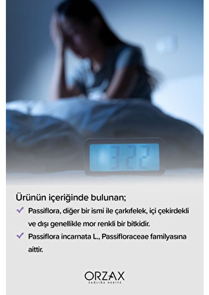 Orzax Ocean Passiflora Kapsül 300 mg 30 Adet Türkiye Menşeli Takviye Edici Gıda indirimleri