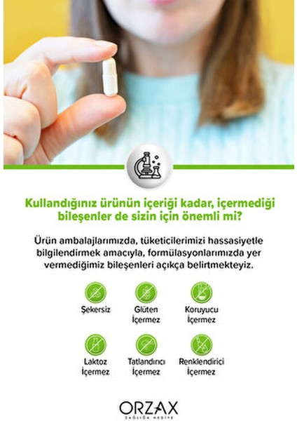 Orzax Ocean Passiflora Kapsül 300 mg 30 Adet Türkiye Menşeli Takviye Edici Gıda