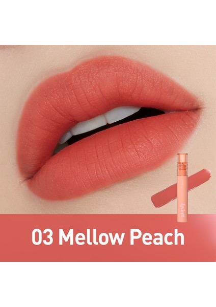 Fixing Tint / Vegan Formül ile Nemli Mat Bitiş Sunan Tint - 3 Mellow Peach