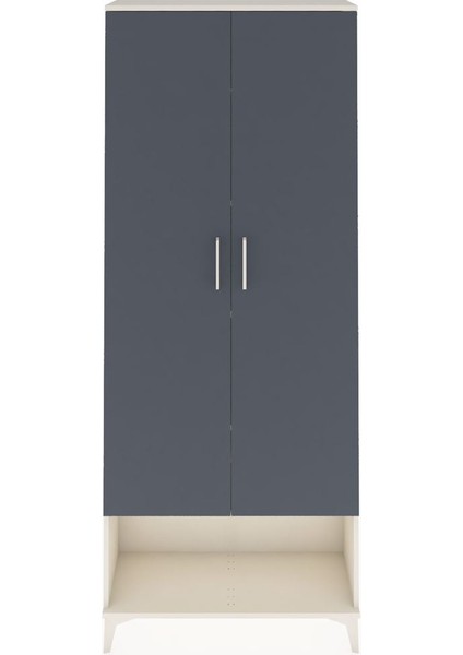 Arges Dolap 5 Raflı 2 Kapaklı 88X30X221 Aytaşı-Antrasit