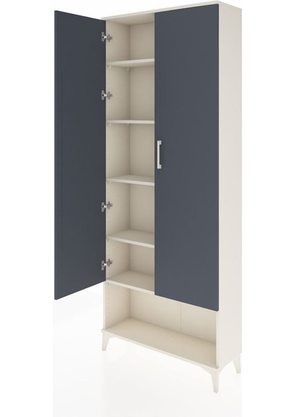 Arges Dolap 5 Raflı 2 Kapaklı 88X30X221 Aytaşı-Antrasit fırsatları