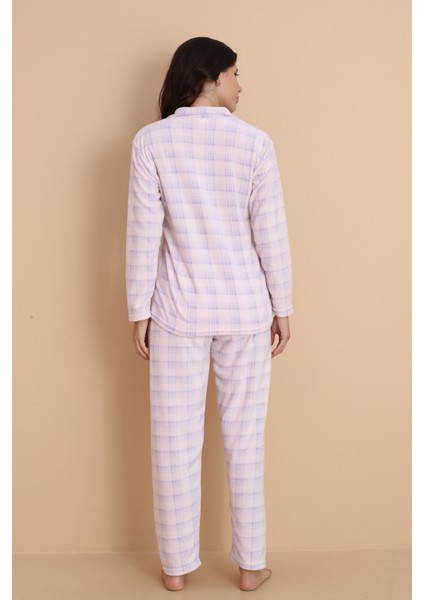 Fwn 1604 Boydan Düğmeli Polar Kışlık Kadın Pijama Takımı indirimleri