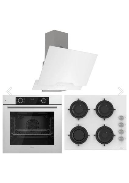 Fryart Hava Fritözü Fonksiyonlu Ankastre Set Beyaz (D064 CS206 XE63CB) Fryart Beyaz Set