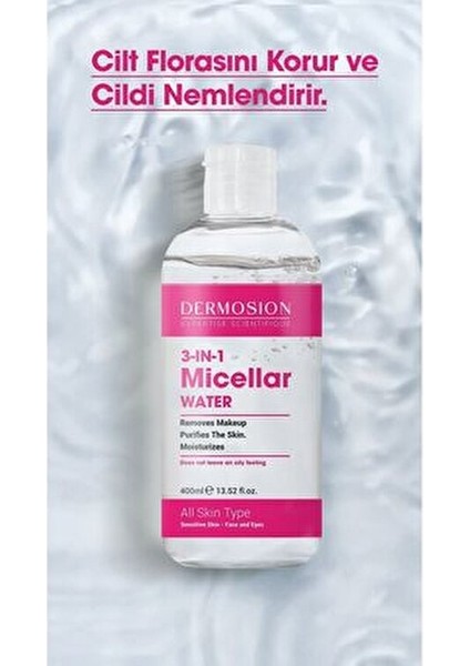 3'ü 1 Arada Miseller Su Tüm Cilt Tipleri İçin Temizleyici Etki 250 ml